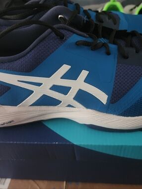 ASICS Men’s Blue and White Athletic Crosstraining Sneakers